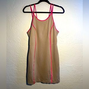 Trina Turk Beige and Pink Yvette Mini Dress